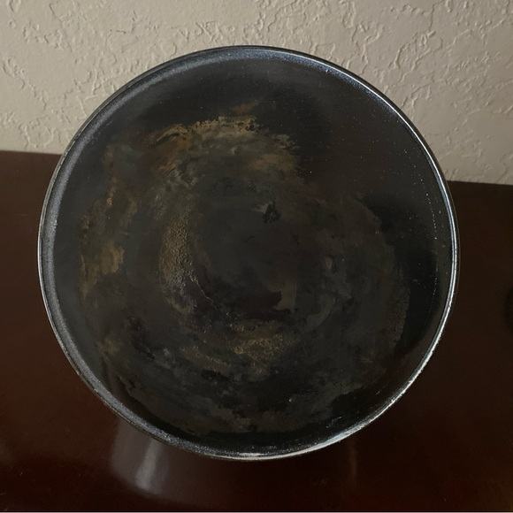 Vintage 1920’s Enamel Tea Pot White w/ Red & Brown Trim. Very Good Condition - Picture 7 of 8